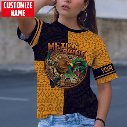 Personalized Name Mexican Pride Aztec Pattern Printed Unisex Shirts For Men Women TO3065