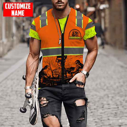 Coolest Personalized Welder Safety Welding Apparel, Custom Name Welder Shirt TO3140