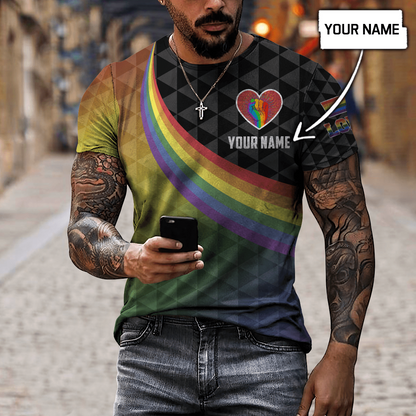 Personalized Pride Shirt For Gay Man, Custom Shirt For Lesbian With Name, Pride Month Gift LO0758