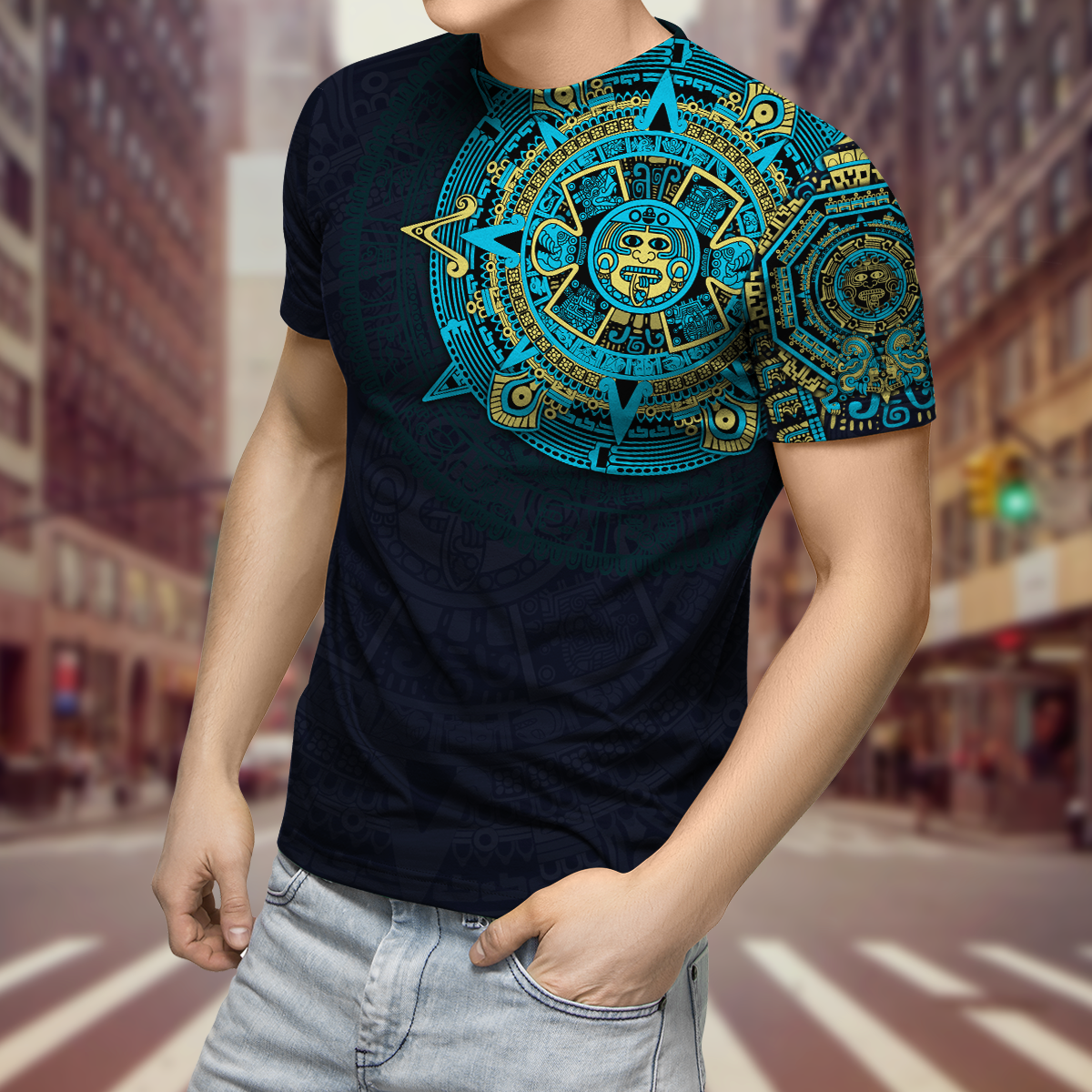 Lasfour Aztec Mexican Multicolor Unisex Shirt For Men Women, Mexico Aztec Shirt TO3025