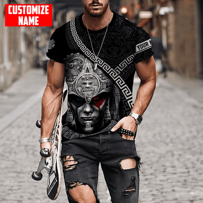 Customized 3D All Over Print Mexico Shirt, Aztec Warrior Smoke Unisex Shirt For Him TO3043