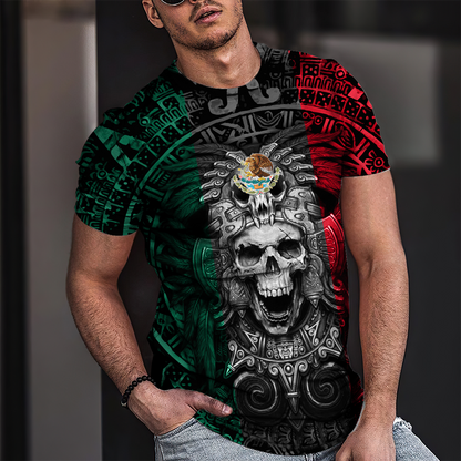 3D All Over Print Maxican Aztec Warrior Shirt, Gift for Mexico Shirt TO3026