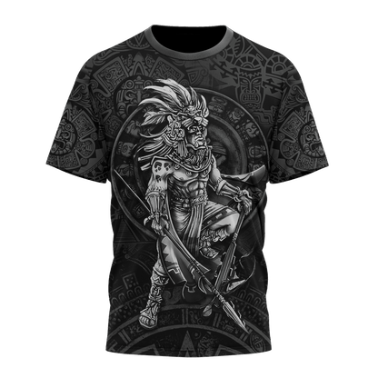 3D All Over Print Aztec Warrior Mexican T-Shirt, Mexican Pride Shirt TO3046