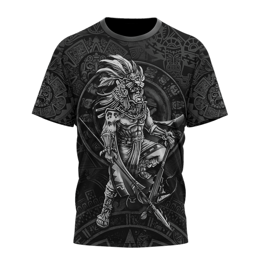 3D All Over Print Aztec Warrior Mexican T-Shirt, Mexican Pride Shirt TO3046