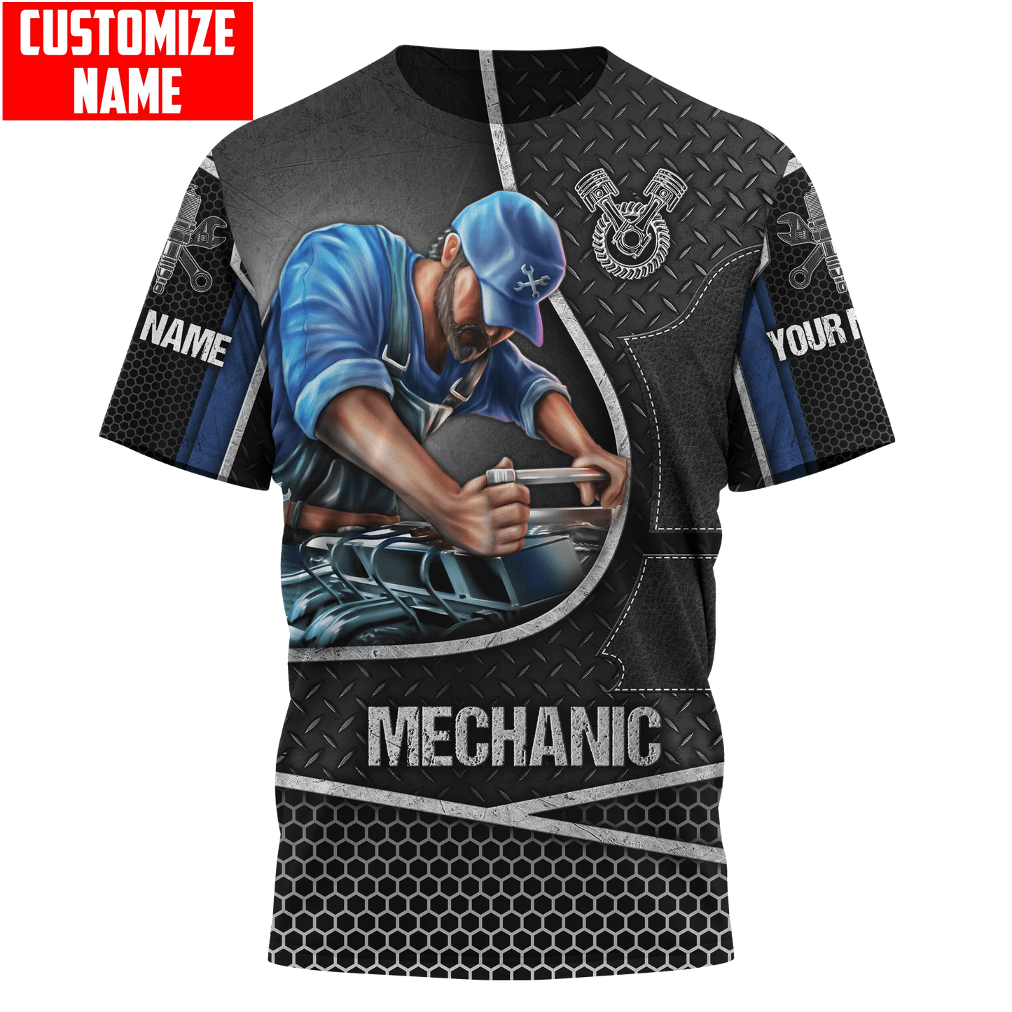 Personalized 3D All Over Print Mechanic T Shirt Work Shirts For Mechanical TO1734