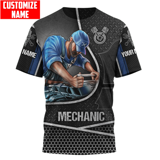 Personalized 3D All Over Print Mechanic T Shirt Work Shirts For Mechanical TO1734