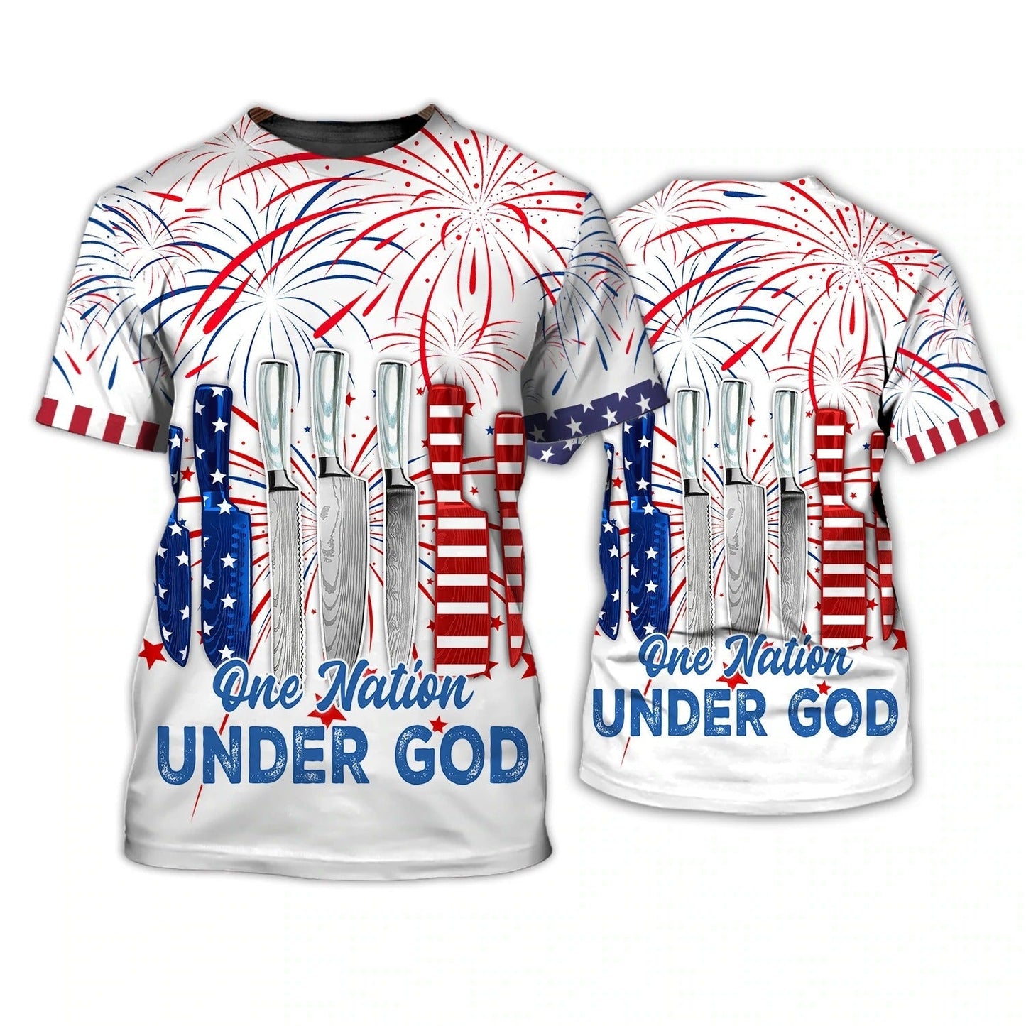 Independence Day Is Coming Chef One Nation Under God 3D Full Print Tshirt, 4Th Of July Usa 3D Shirt TO0165