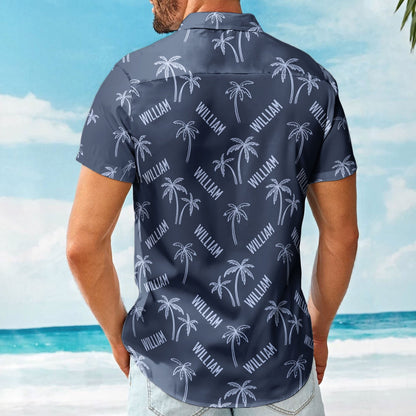 Tiki Hibiscus Custom Name Aloha Shirts Family Gift For Men - Custom Hawaiian Shirts HA0096