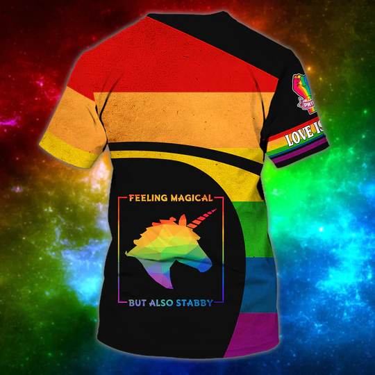 Personalized Pride T Shirt For Pride Month, Feeling Magical But Also Stabby, Pride T Shirts LO0820