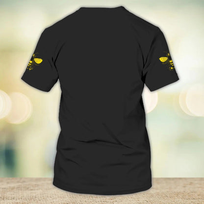 Custom 3D All Over Print Black Bee Shirt, Bee Keeper Men Shirt, Best Gift For Bee Lover TO2676