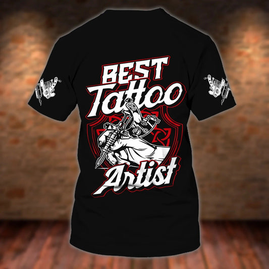 Tattoo Artist Shop Personalized Name 3D Tshirt Gift For Tatoo Artist [Non workwear] TO2597