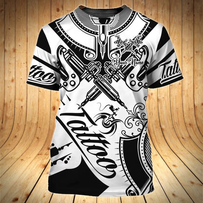 3D All Over Print Tattoo Artist Shirt Custom Tattoo T Shirt For Him Her Tattoo Shop Uniform TO1644