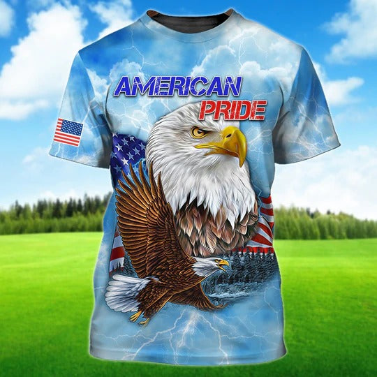 Independence American 3D Full Print T Shirt 3D Hoodie For 4Th Of July Pride American TO0141