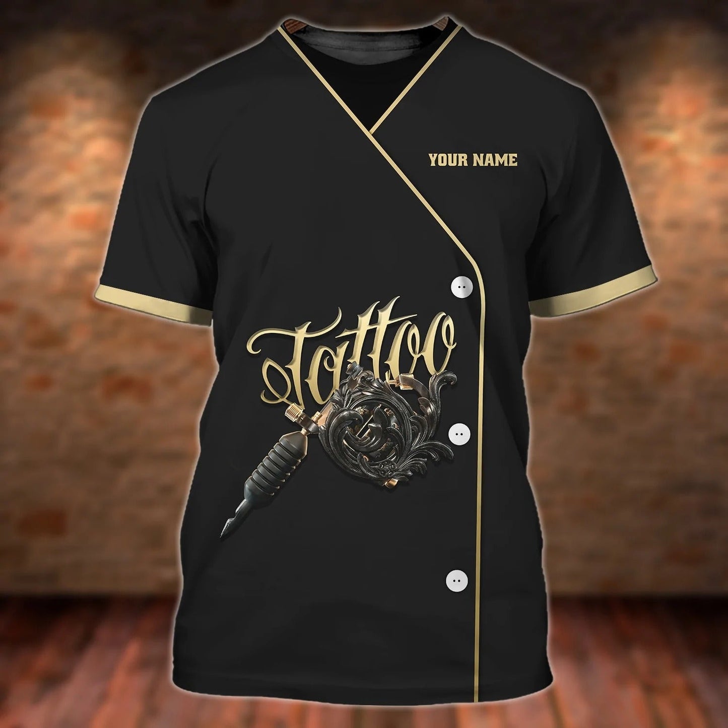 Personalized Tattoo Artist Hourly Rate 3D T Shirt, Black Tattoo Shop Uniform, Boyfriend Tattoo GIft TO2617