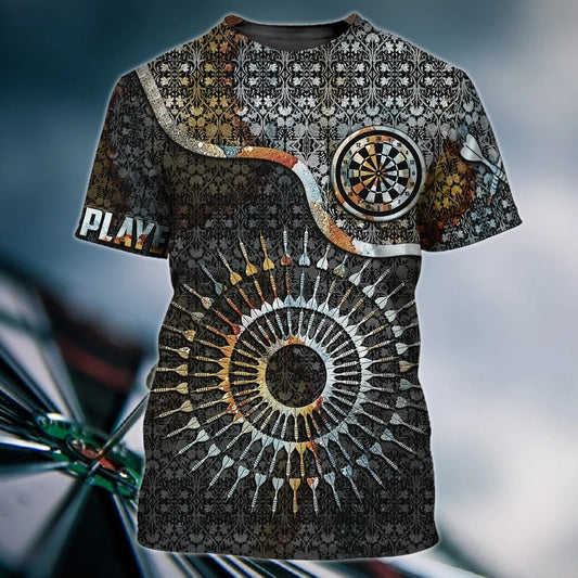 3D All Over Printed Dart Player T Shirt, Dart Shirts For Men Women, Best Gift For Dart Players TO0976