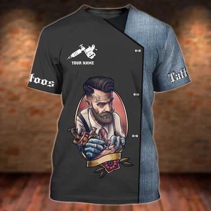 I Am A Tattoo Artist T Shirt, Can't Fix Stupid, Funny T Shirt For Tattoo Lover, 3D Tattoo Shirt TO2613