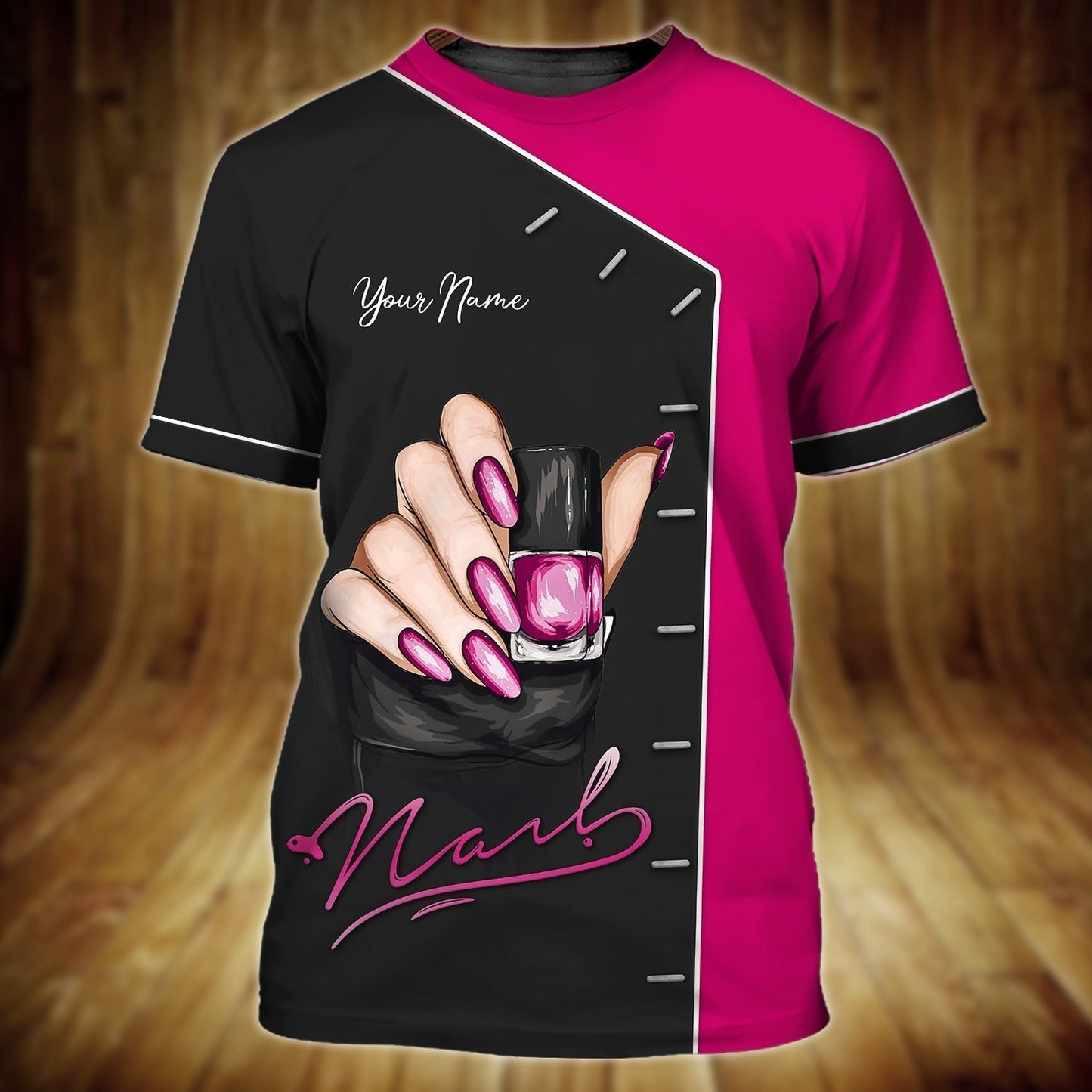 Custom Name 3D All Over Print Nail Shirt, Nail Technician Tee Shirt For Her, Nail Technician Gift TO0964