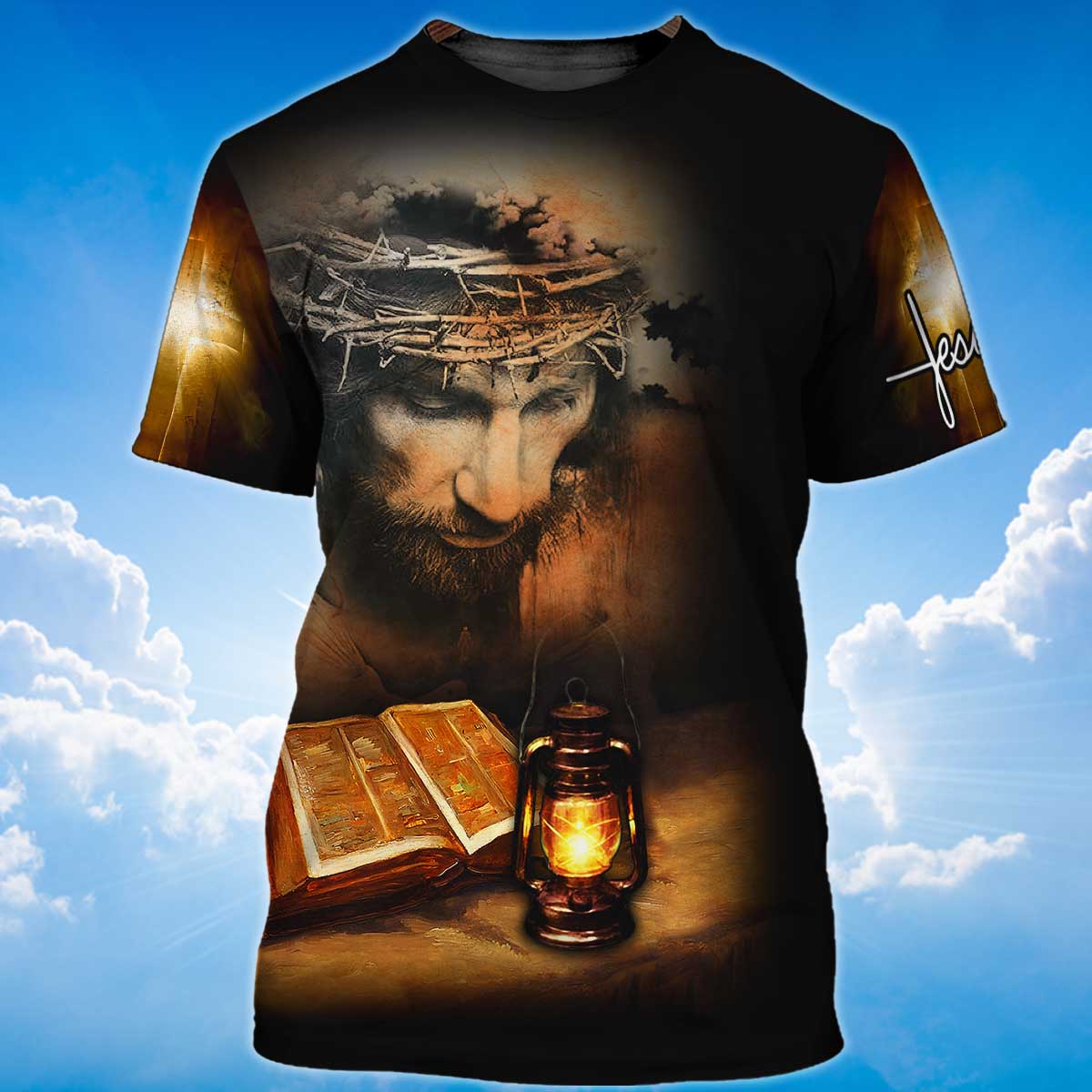 3D All Over Printed God Jesus Unisex T Shirt Be The Light Christian Jesus Shirt TO1376