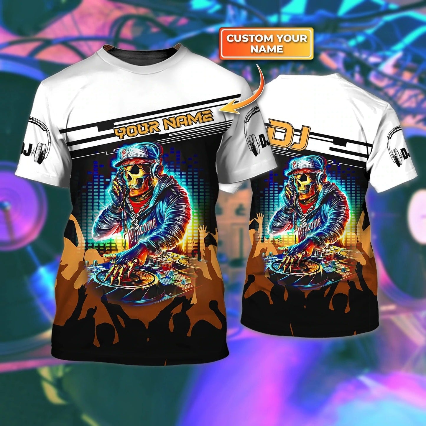 Personalized 3D Dj T Shirt, I Am The Dj Not The Jukebox Shirts, Gift To My Friend Dj, Musican Disc Jockey Shirt TO0056