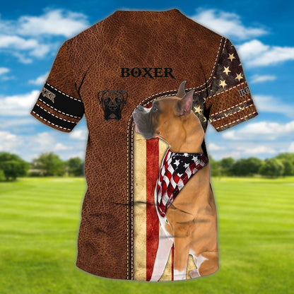 Custom 3D Boxer on T Shirt American Flag Pattern TO1111