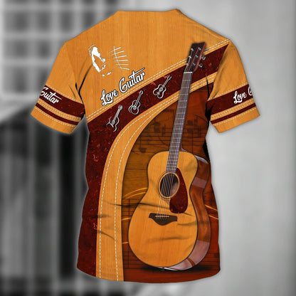 Personalized 3D Guitar Shirts Guitar Lovers, Sublimation Guitar Shirt With Name, Gift For Guitar Lover TO0202