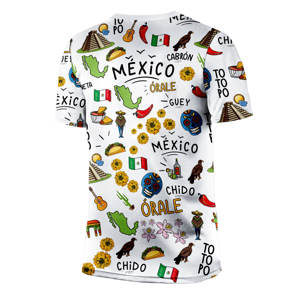 3D All Over Print Mexico T-Shirt, Mexico Tradition Pattern for Men Women T-Shirt TO3068