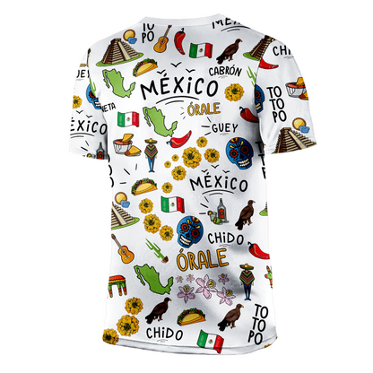 3D All Over Print Mexico T-Shirt, Mexico Tradition Pattern for Men Women T-Shirt TO3068