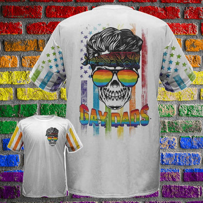 LGBT Skull Shirt For Gay Dads, GIft For Gay, Gay Pride Shirts LO0700