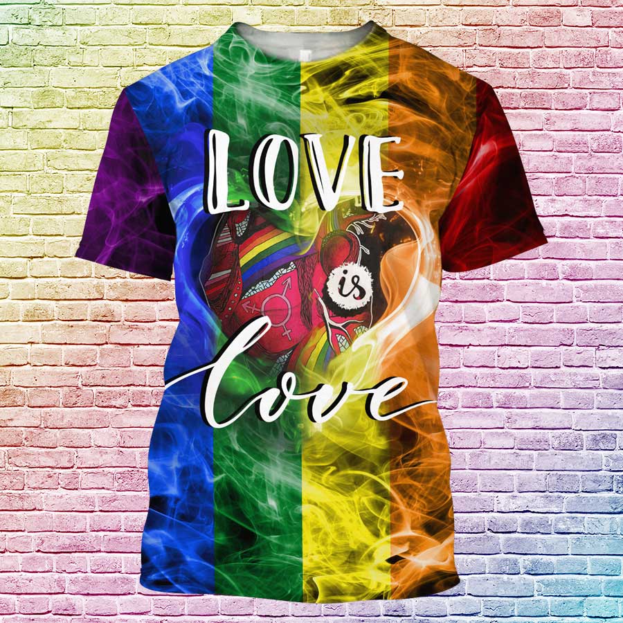 LGBT Pride Love Is Love 3D All Over Printed Shirts For Men And Women, Queer LGBT Shirt, Gift For Lesbian LO0715