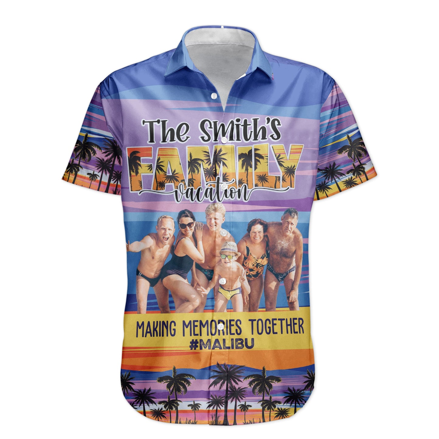 Vacation With Family - Personalized Photo Hawaiian Shirt HA0083