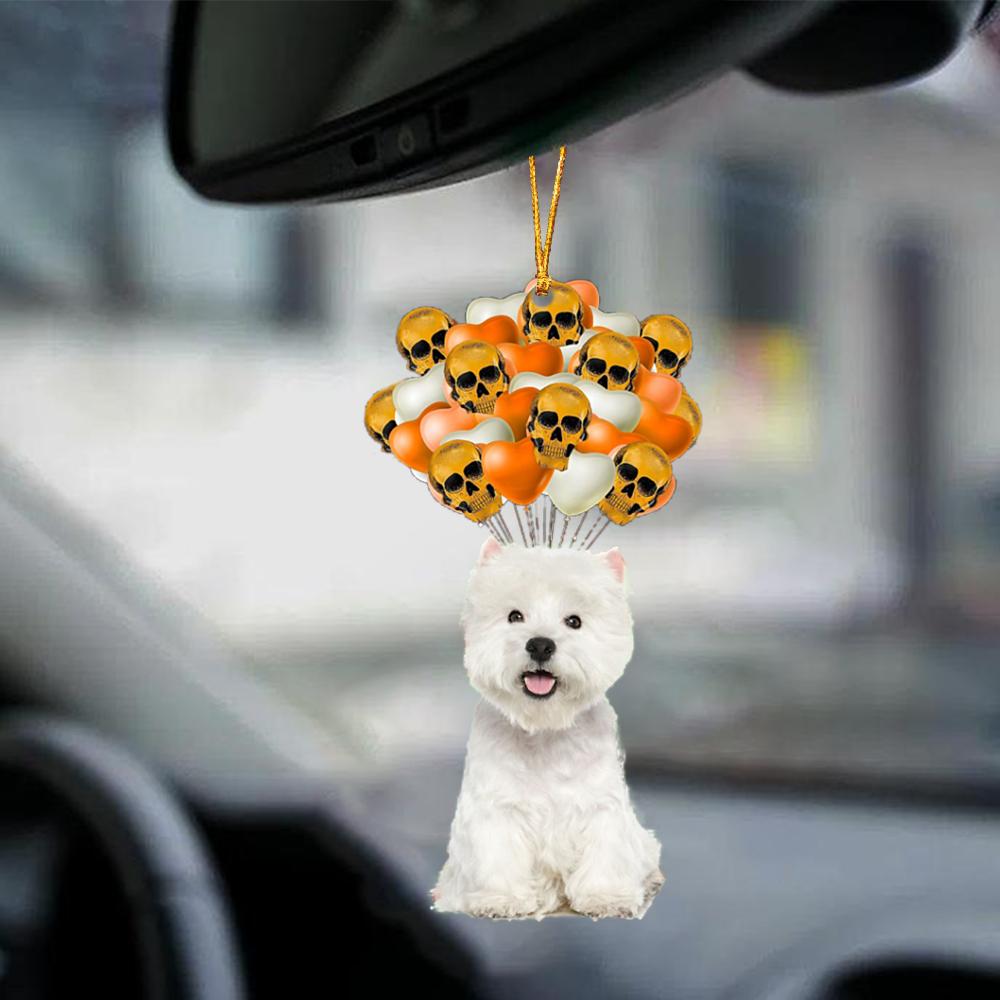 West Highland White Terrier Halloween Car Ornament Dog Ornament For Halloween OO1182