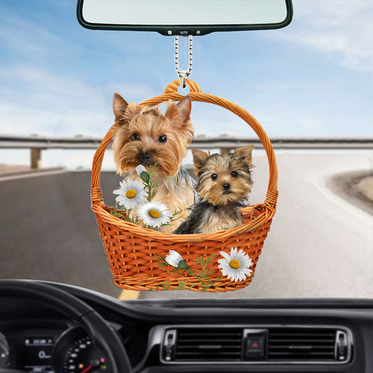 Yorkshire Terrier Dog God'S Gifts Car Hanging Ornament Christmas Tree Hanging Ornaments OO0925