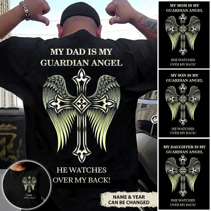 My Love Watches Over My Back Personalized 3D All Over Print T Shirt, Memorial Shirt TO2693