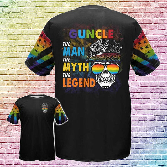 LGBT Guncle Tee Shirt The Man The Myth The Legend Shirts For LGBT Pride Month, Gay Gift On Pride Month LO0740