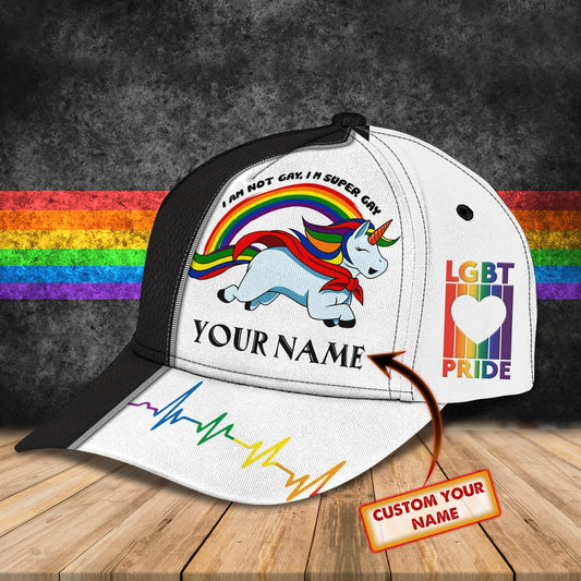 LGBT Pride Rainbow Personalized Name Cap CA0295