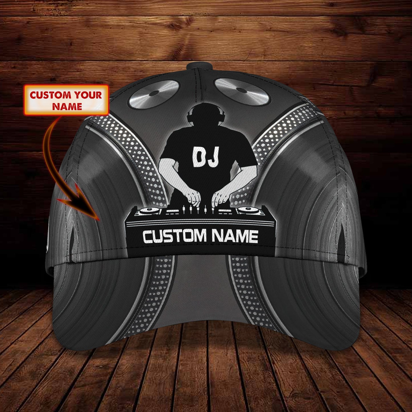 3D Classic Cap Dj Personalized Name Cap 01 Lasfour CA1801