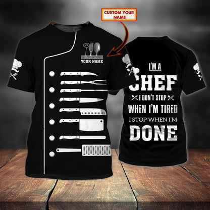 Custom 3D All Over Print Shirt For Chef, Master Chef Tshirt, Sublimation Cooker Shirt, Cooking 3D Shirts TO0260