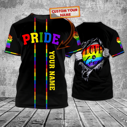 Customization T Shirt For LGBT Month, Love Is Love, Gift For Gay Man, Gift For Lesbian LO0792