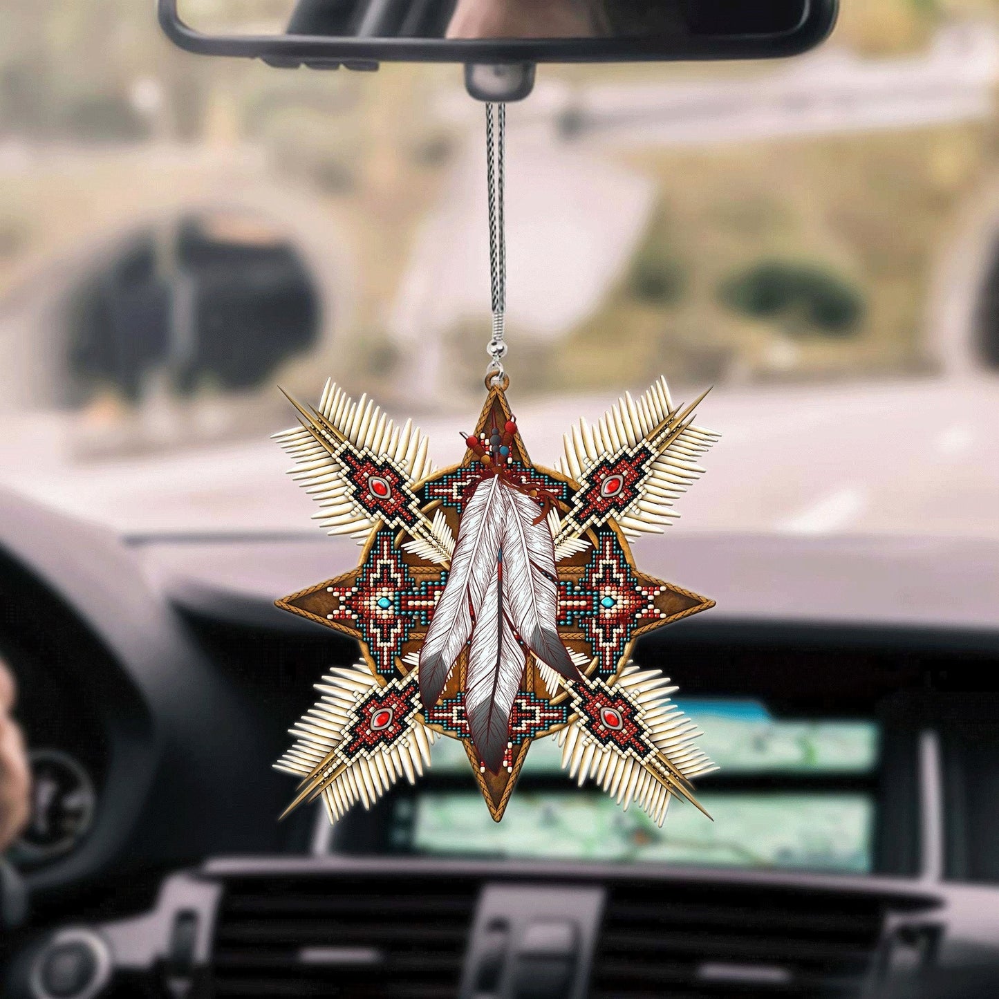 Native American Car Hanging Ornament, Car Hanging Mirror Accessories OO0045