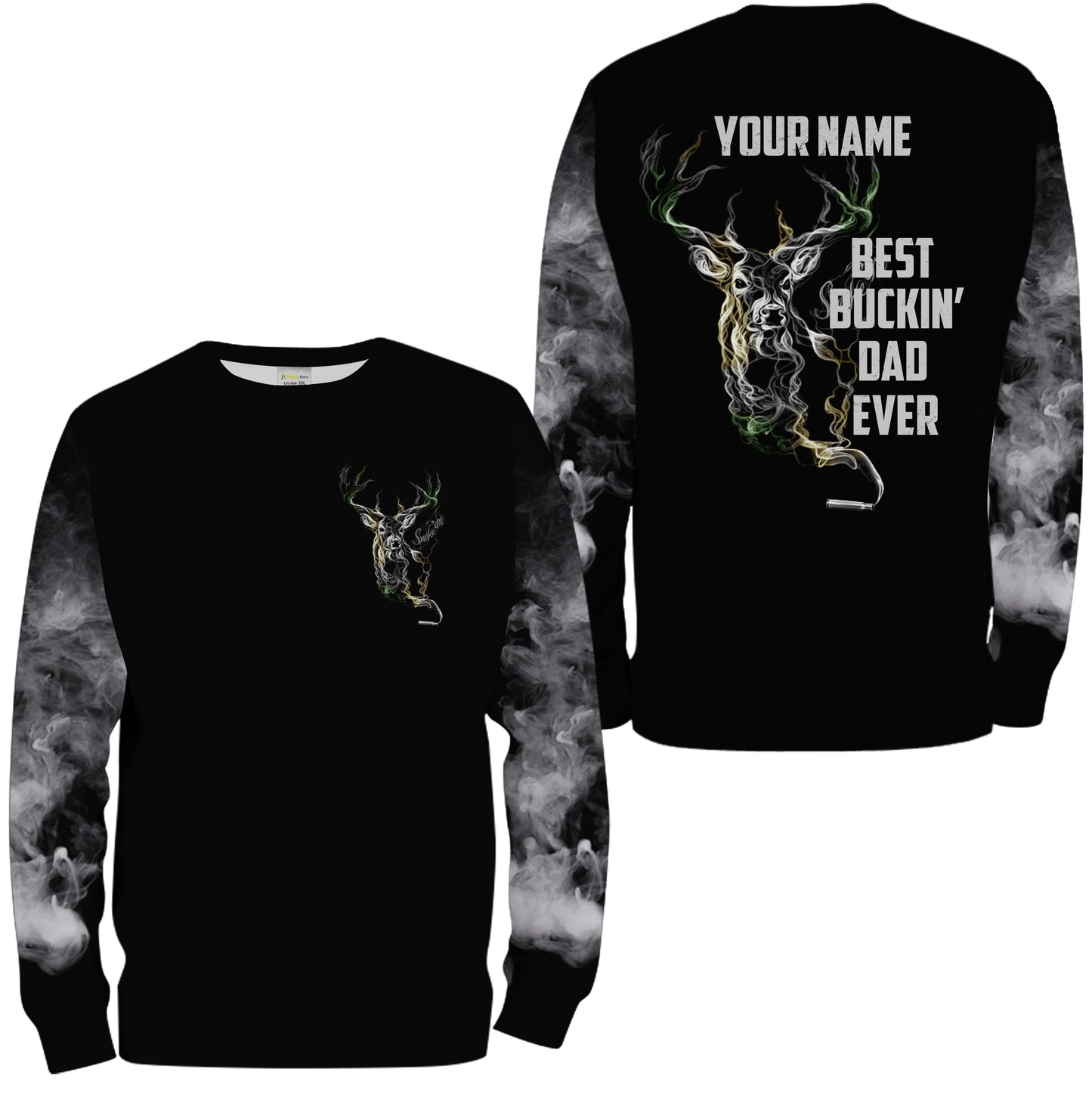 Deer Hunting Best Buckin’s Dad Ever Custom Name 3D All Over Printed Shirts Hoodie Father’s Day Gift TO0105