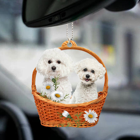 Bichon Frise God'S Present Car Hanging Ornament Xmas Gift Dog Lovers OO0969