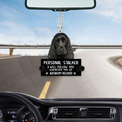 Black Cocker Spaniel Personal Stalker Car Hanging Ornament Decoration OO1049