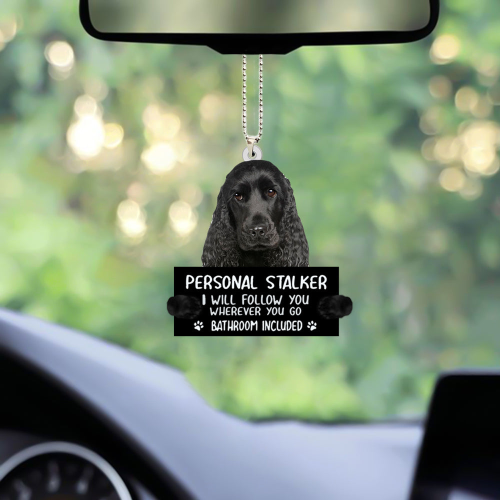 Black Cocker Spaniel Personal Stalker Car Hanging Ornament Decoration OO1049