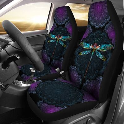 3D All Over Printed Mandala Dragonfly Front Car Seat Cover SO0315