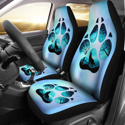 Blue Wolf Spirit Paw Universal Fit Car Seat Covers SO0057