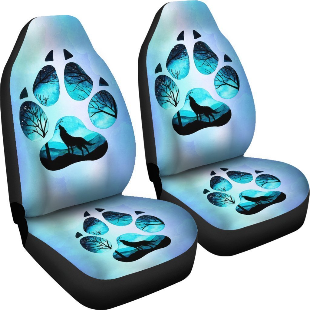 Blue Wolf Spirit Paw Universal Fit Car Seat Covers SO0057