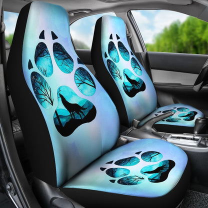 Blue Wolf Spirit Paw Universal Fit Car Seat Covers SO0057