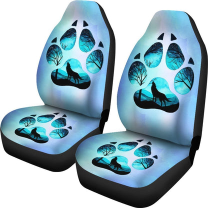 Blue Wolf Spirit Paw Universal Fit Car Seat Covers SO0057