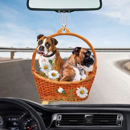 Cute Boxer Ornaments God'S Present Car Hanging Ornament OO0965