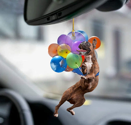 Boxer Dog Fly With Bubbles Car Hanging Ornament Dog Ornament Lasfour SO1088